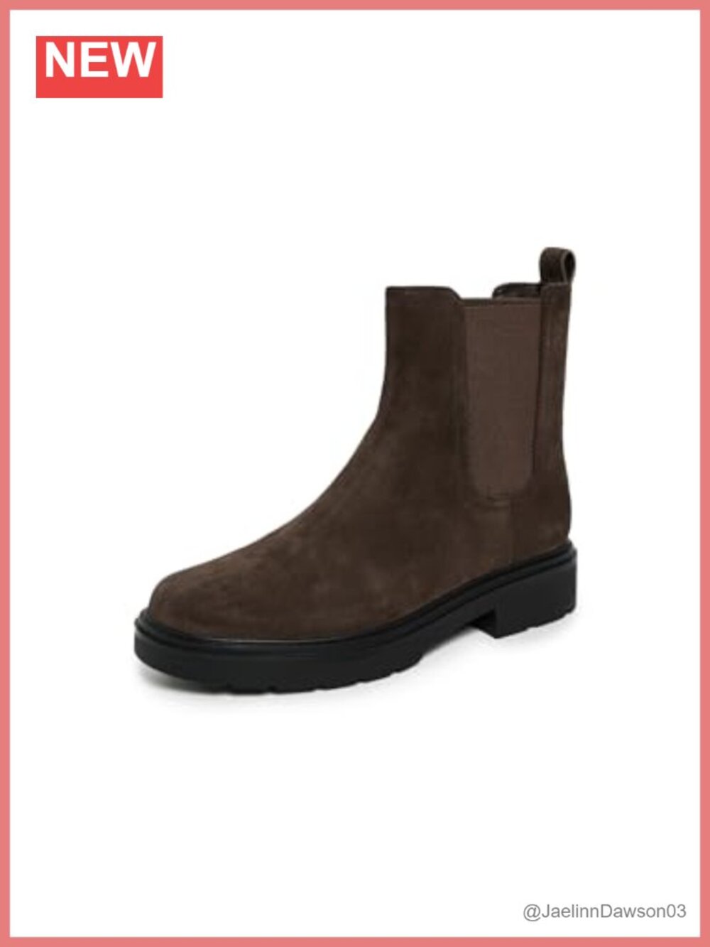 Suede Chelsea Ankle Booties Block Heel Pull-On Short Boots